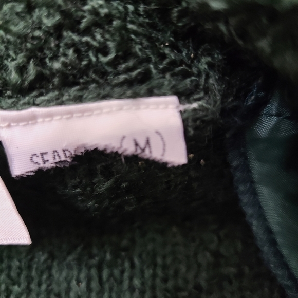 Traditions Women’s Vintage Green Open Poodle Knit Cardigan Size M Cozy Retro - Picture 7 of 8